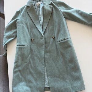 Club Monaco Women's Green Trench Coat